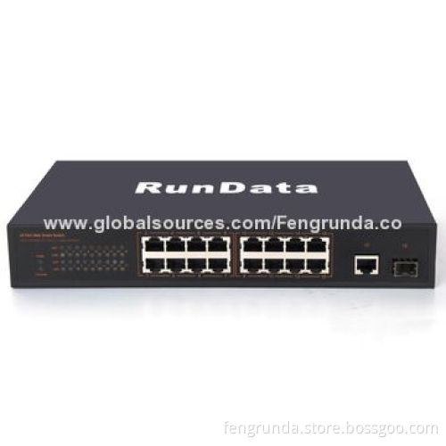 16-port Fast Ethernet Switch with 1-port Gigabit Combo